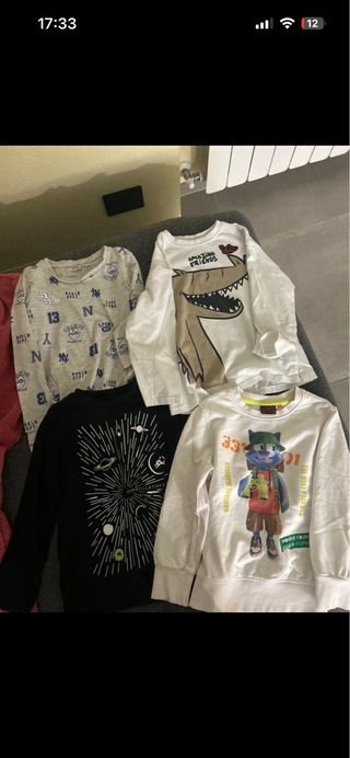 Set 4 magliette bimbo maniche lunghe