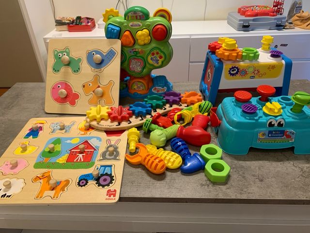 Lote Juguetes Educativos Madera y Plástico