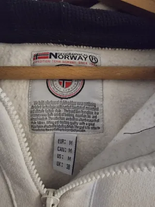 Sudadera Geographical Norway Blanca Talla M