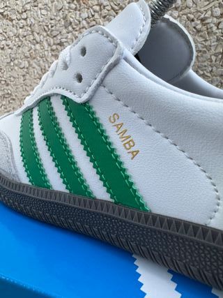 Adidas Samba OG Talla 38 Verde Blanco