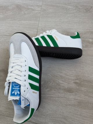 Adidas Samba OG Talla 38 Verde Blanco