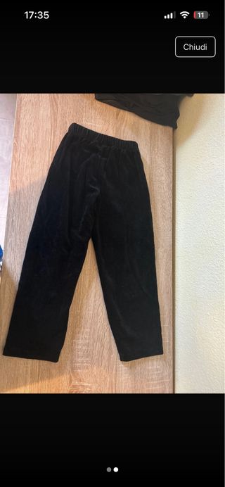 Pantaloni velluto neri bimbo