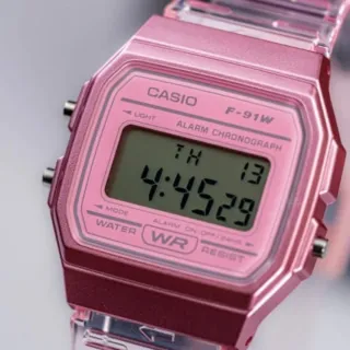 Casio F-91WS-4 Reloj Digital Rosa