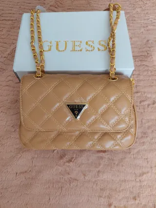 Bolso Guess Marrón Dorado