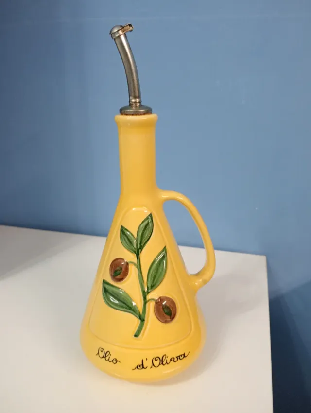 Caraffa Olio d'Oliva Gialla Ceramica