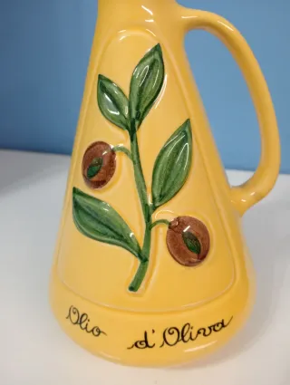 Caraffa Olio d'Oliva Gialla Ceramica