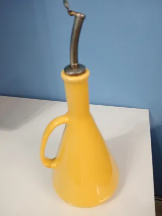 Caraffa Olio d'Oliva Gialla Ceramica