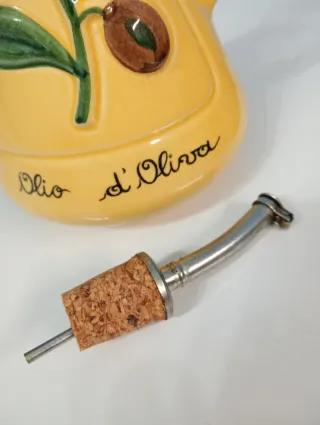 Caraffa Olio d'Oliva Gialla Ceramica