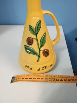 Caraffa Olio d'Oliva Gialla Ceramica