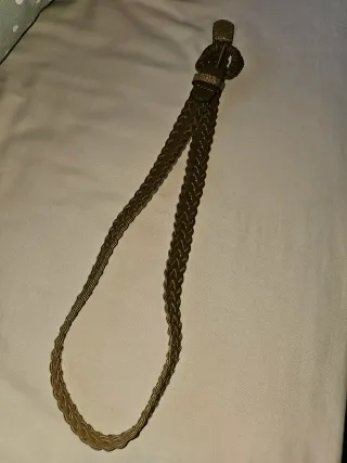 Cinturón trenzado Sfera marrón y dorado