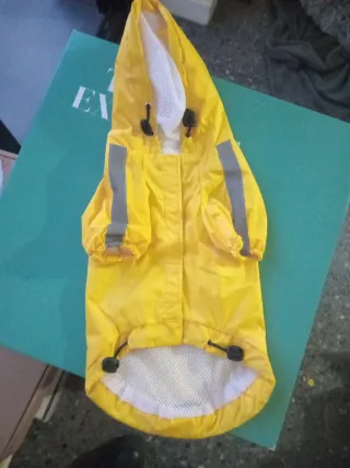 Chubasquero amarillo de 35cm con lineas reflectant