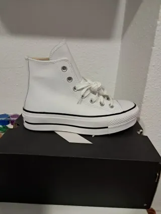 Converse Chuck Taylor Piel Blancas Talla 36