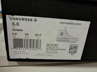 Converse Chuck Taylor Piel Blancas Talla 36