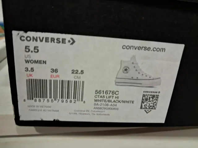 Converse Chuck Taylor Piel Blancas Talla 36