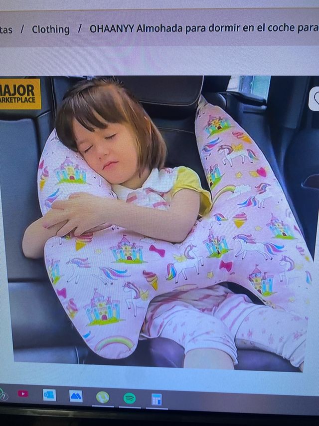 Almohada viaje OHAANYY niños coche unicornios