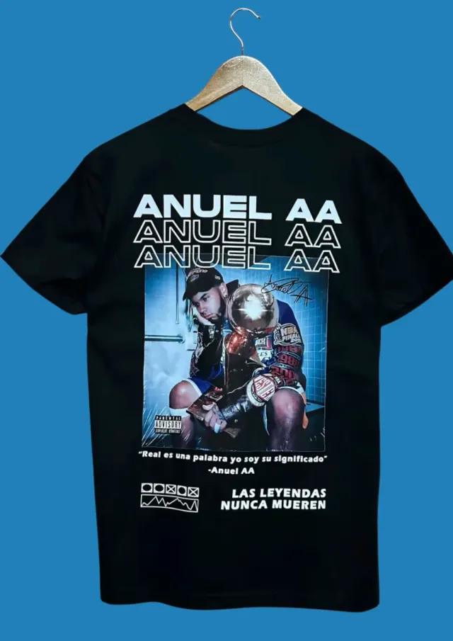 Camiseta Anuel AA Negra Oversize