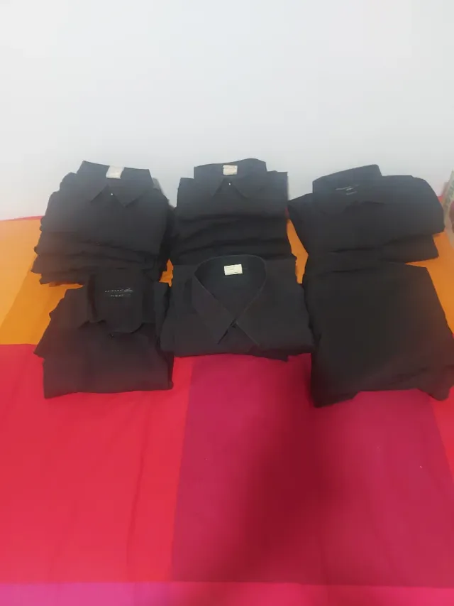 Lote de camisas manga larga negras