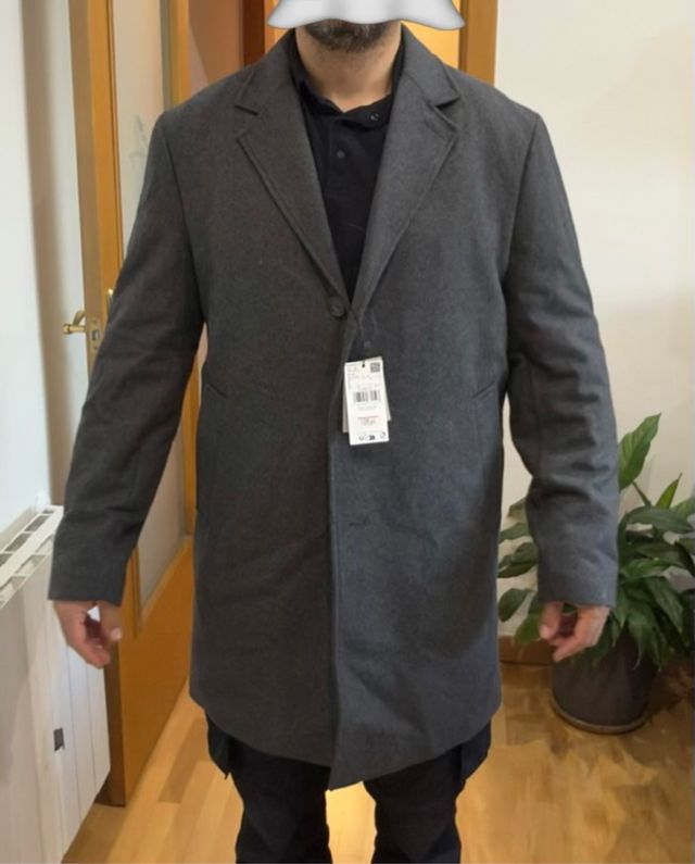 Abrigo hombre gris