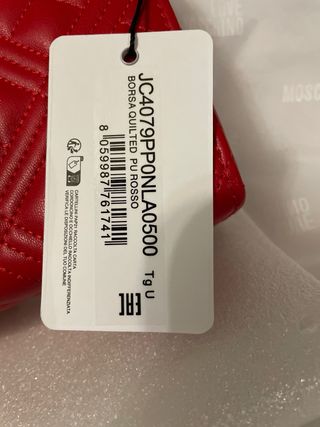 Borsa Love Moschino trapuntata rossa
