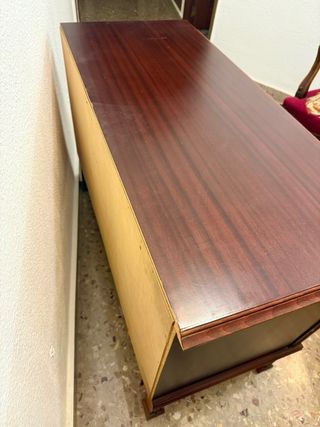 CASSETTIERA IN LEGNO CON PIANO IN MARMO ANTICO VINTAGE