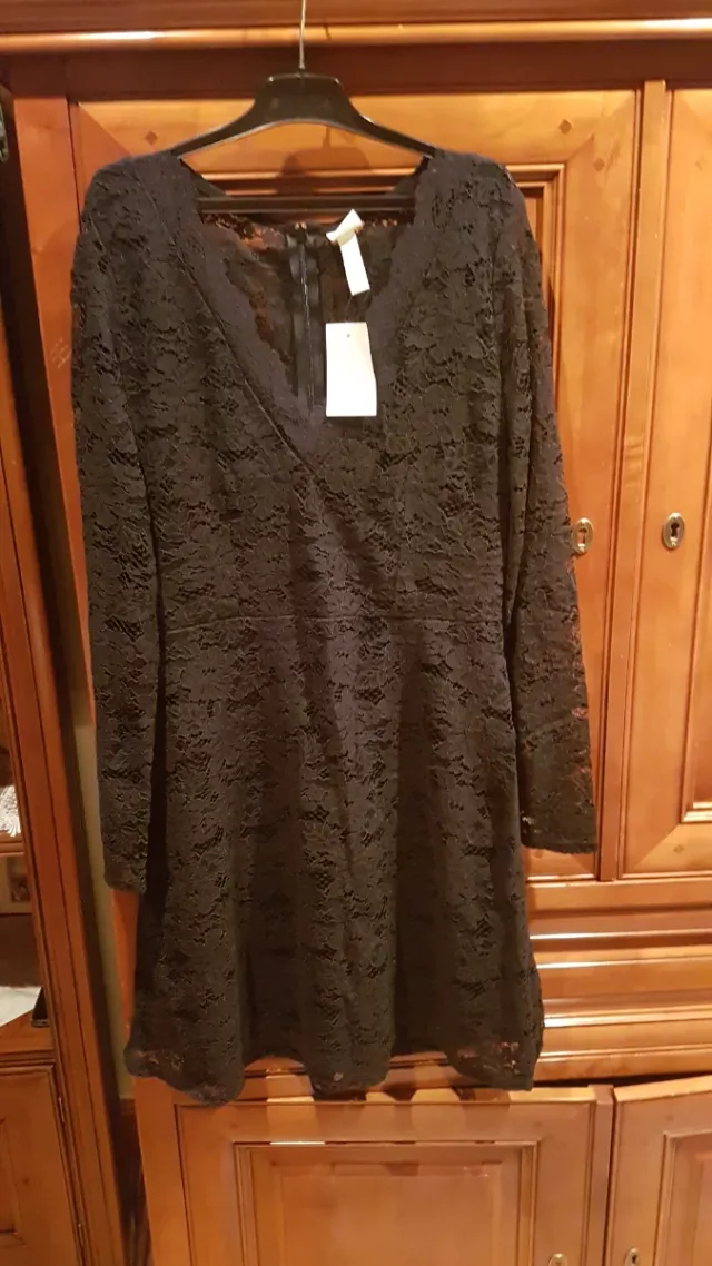Vestido negro H&M encaje nuevo con etiquetas