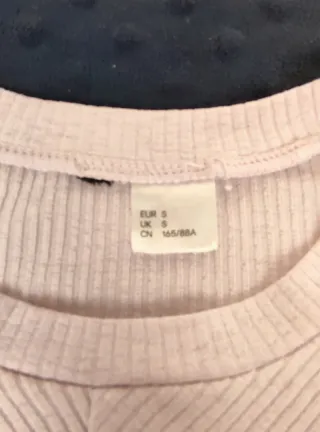 Top canalé cruzado rosa palo talla S