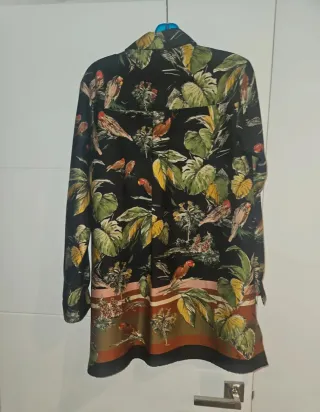 Camisa Zara Estampada Pájaros y Hojas