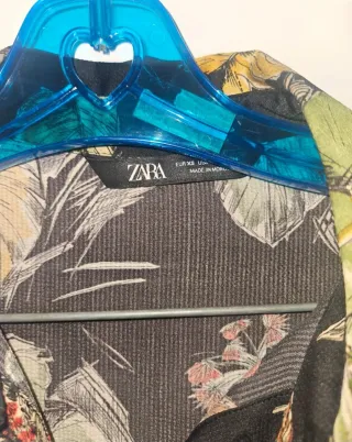 Camisa Zara Estampada Pájaros y Hojas