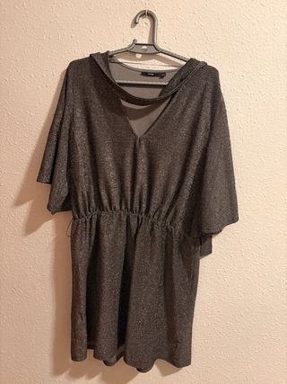Vestido gris brillante