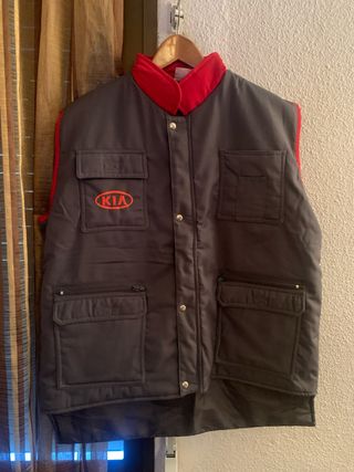 Chaleco de trabajo Kia Negro y Rojo