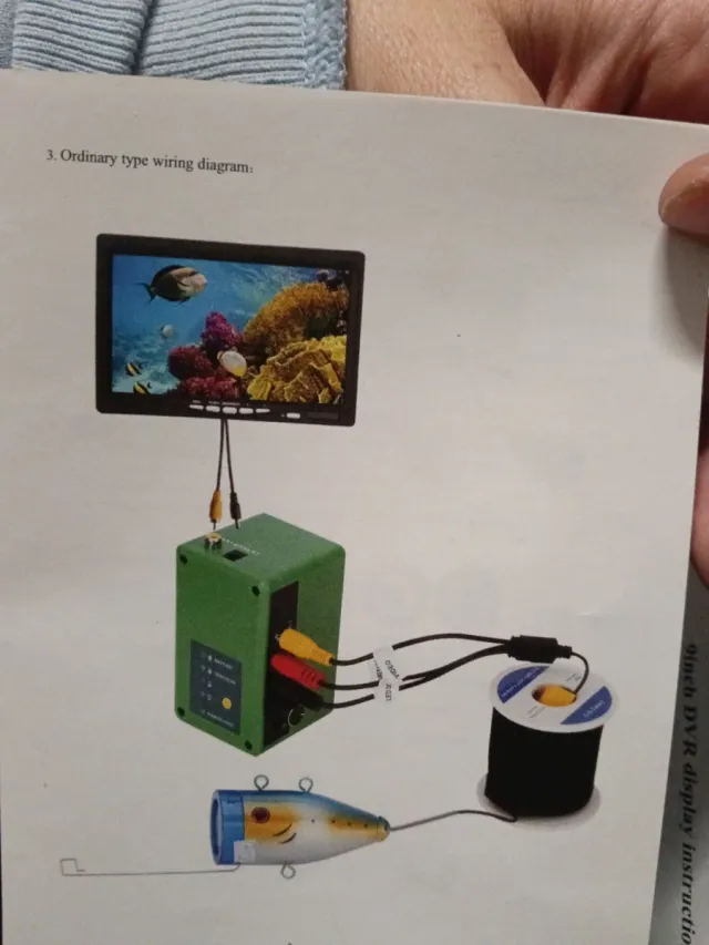 Cámara de pesca submarina 9"