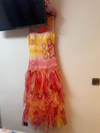 Vestido fiesta degradado flores