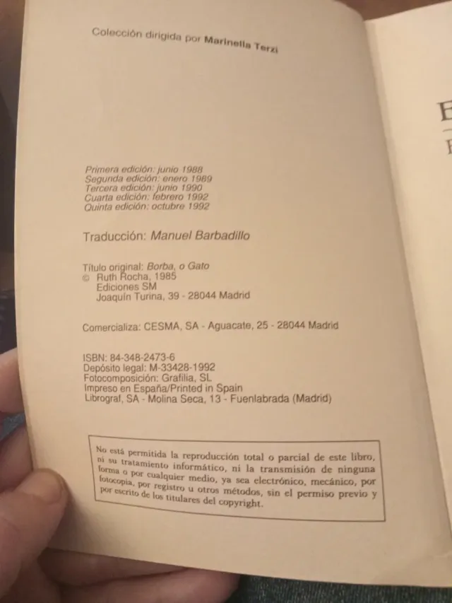 El Gato Borba (El Barco de Vapor # 24) (English...