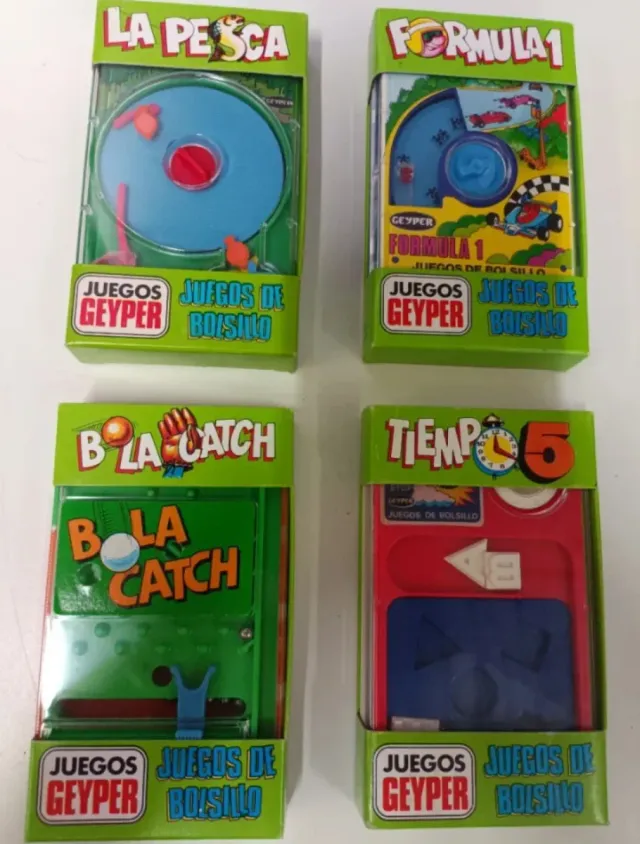 Lote 4 Juegos de Bolsillo Geyper NUEVOS AÑOS 70