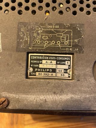 Radio Philips Antigua de Válvulas