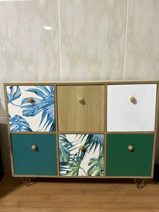 Mueble organizador 6 cajones tropical