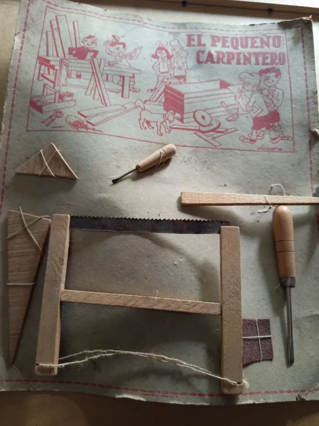 Blíster antiguo carpintero madera