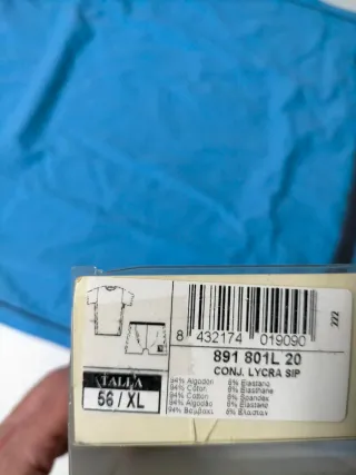 Conjunto Giulio Camiseta MC y Boxer Hombre XL Azul