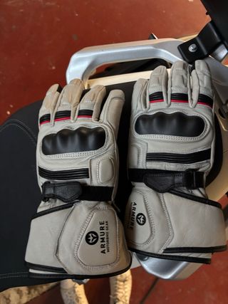 Guantes Moto Armure Faust Long WP Beige