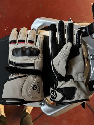 Guantes Moto Armure Faust Long WP Beige