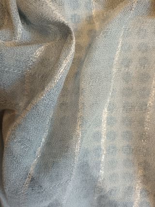 Vestido de fiesta azul y blanco