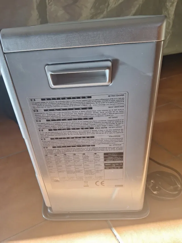 Estufa Queroseno Electrónica Gris/Plata