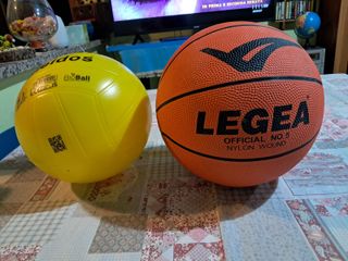 2 palloni: minibasket Legea n.5 e minivolley