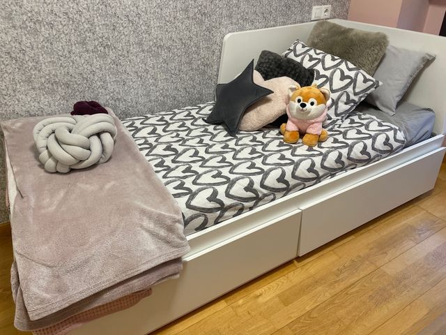 Cama individual 80cm con colchón