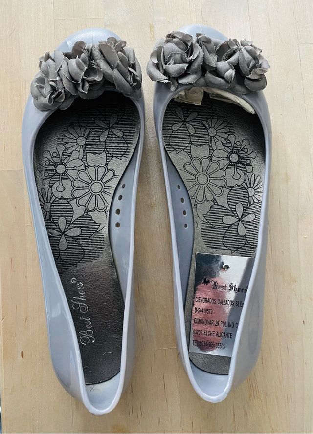 Bailarinas grises Best Shoes talla 39