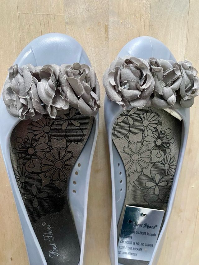 Bailarinas grises Best Shoes talla 39