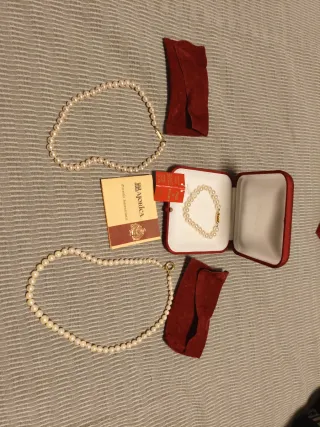 Conjunto Perlas Majorica Collar y Pulsera