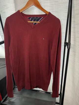 Jersey Tommy Hilfiger Rojo Hombre Talla L