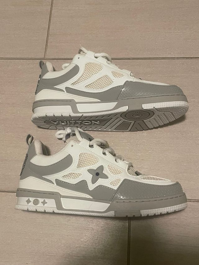 Scarpe Louis Vuitton LV Skate Grigio Bianco