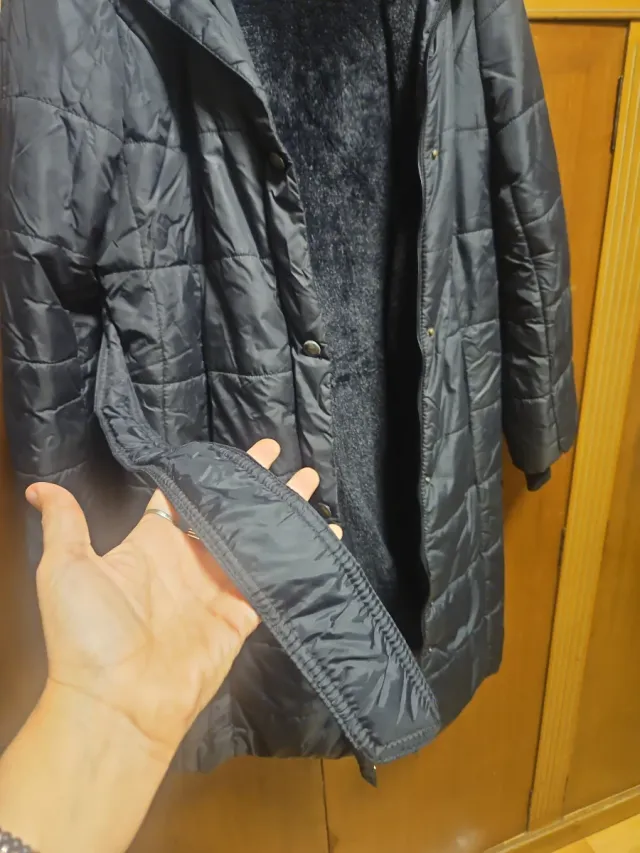 Chaqueta larga acolchada mujer